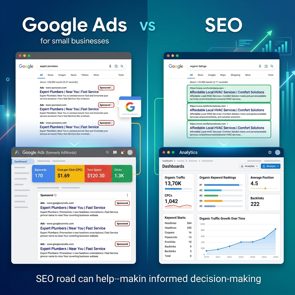 SEO vs Google Ads comparison
